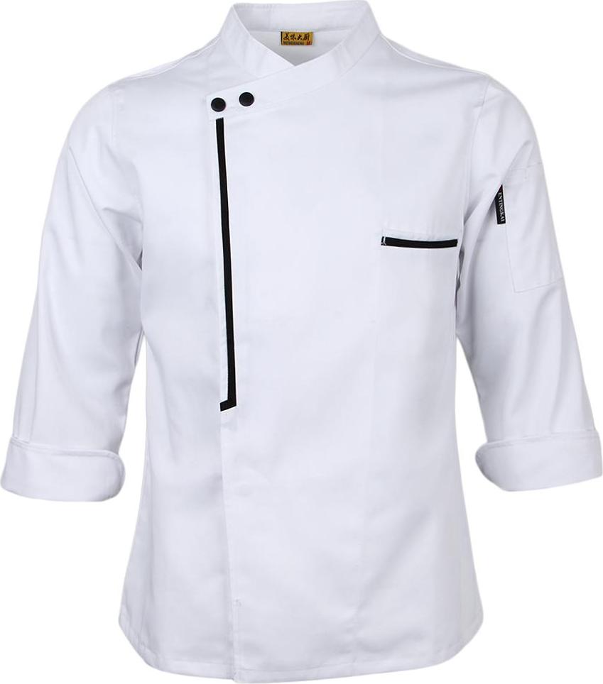 Retro Chef Jacket Coat Uniform Long Sleeve Hotel Kitchen Apparel