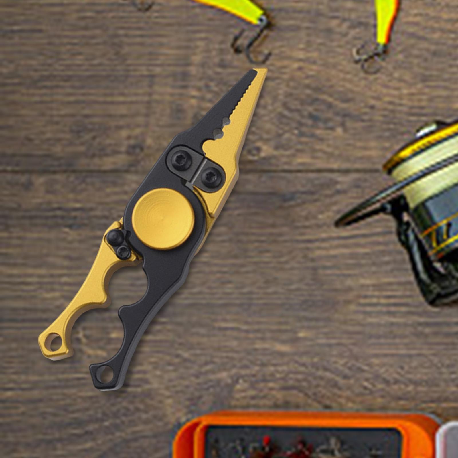 Fishing Pliers Scissors Aluminum Saltwater Resistant Accessories Portable Lightweight Line Cutter Hook Remover Equipment Gadget Fishing Tool