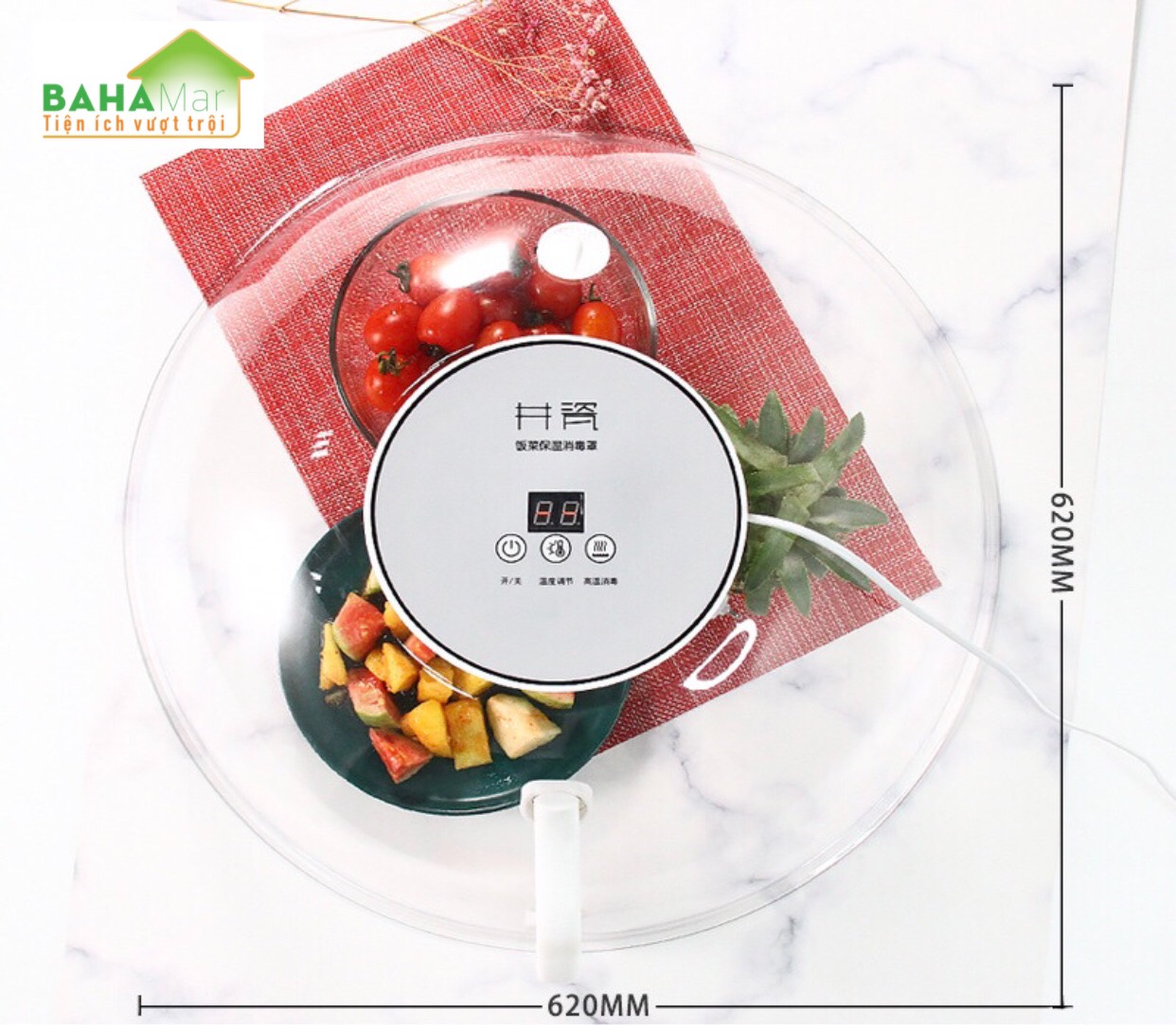 LỒNG BÀN THÔNG MINH CÁCH NHIỆT LÀM NÓNG GIỮ ẤM THỨC ĂN BAHAMAR Kích thước: 180x420mm dùng giữ ấm thức ăn rã đông thực phẩm bảo quản nguyên hương