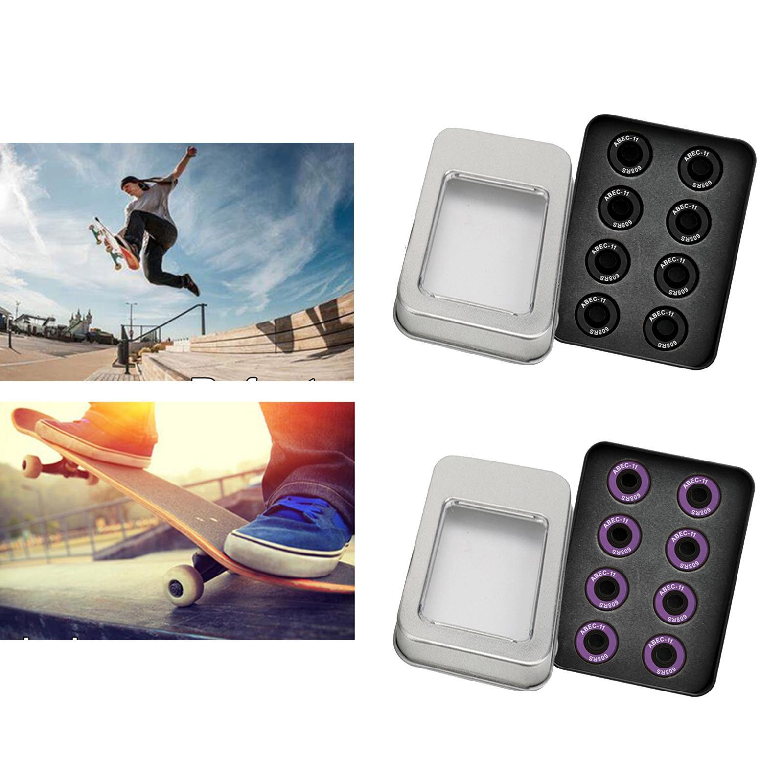 608-RS Skateboard Bearings Set of 8 Double Rubber Sealed for Scooter