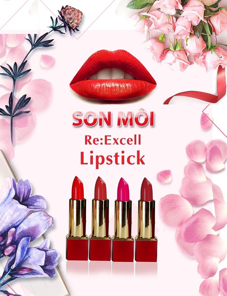 Combo trang điểm Re:Excell gồm Phấn nước CC Cushion + son thỏi Lipstick + kem nền BB cream R&amp;B Việt Nam nhập khẩu chính ngạch Hàn Quốc