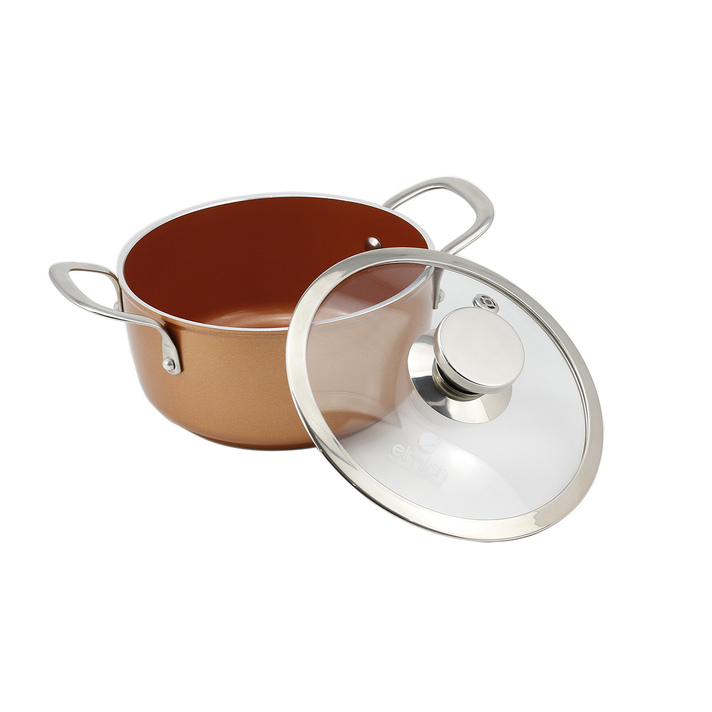 NỒI PHỦ SỨ CAO CẤP ĐÁY TỪ ELMICH ROYAL PREMIUM - 26 CM