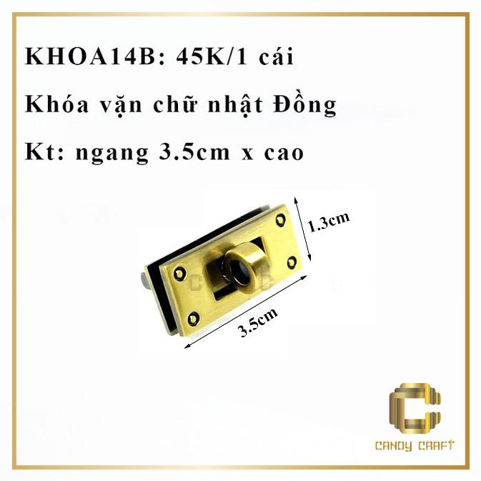 Khóa vặn chữ nhật 3.5x1.5cm