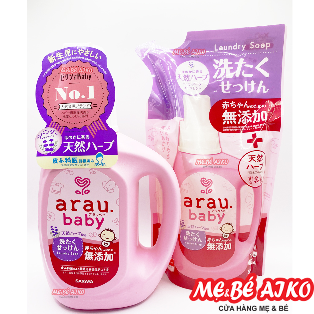 Combo Nước Giặt Arau Baby (Bình 800ml + Túi 720ml)