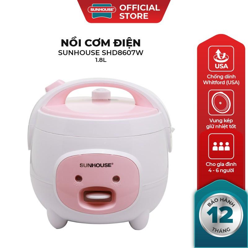 [Hàng Chính Hãng] Nồi cơm điện SUNHOUSE 1.8L SHD8607W