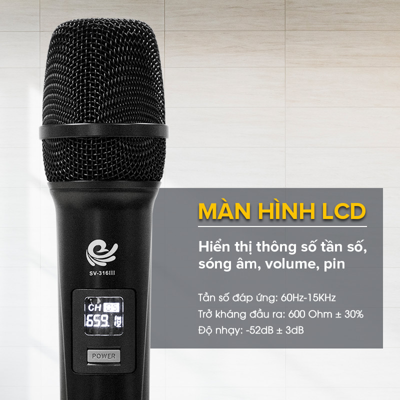 Trọn Bộ 2 Micro Không Dây Việt Star Quốc Tế Cao Cấp Hát Karaoke Cực Hay Dùng Cho Loa Kéo, Amply, Tần Số VHF - Hàng Chính Hãng