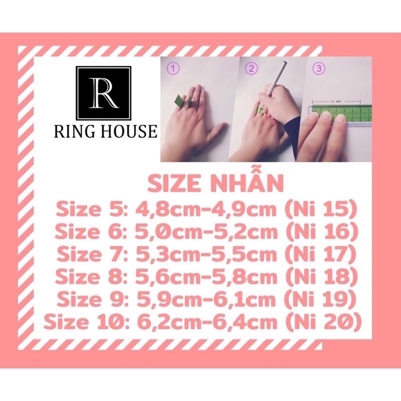 (Titan) Nhẫn nữ titan không đen siêu mảnh đẹp Ring House