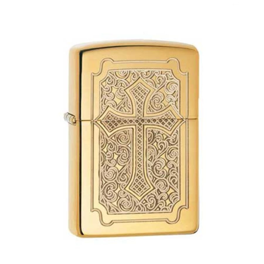 Bật Lửa Zippo Armor Eccentric High Polish Brass Armor Chính Hãng Usa