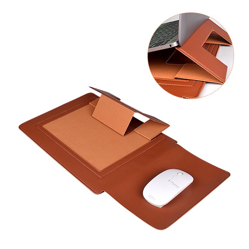 Đa Năng Đựng Laptop Cho Macbook Air Pro Da PU 13/14 Inch Bao Túi Đựng Laptop Có Chân Đế Chuột miếng Lót