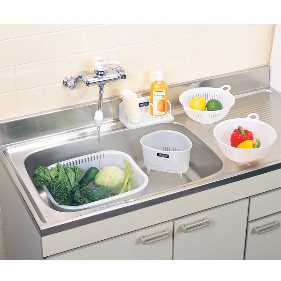 Bộ 2 Giá đựng miếng bọt rửa bát kèm thanh chia ngăn - Hàng nội địa Nhật