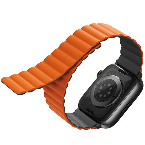 Dây đeo UNIQ Revix Reversible Magnetic Silicone Strap 2 Màu Dành Cho Apple Watch Series 7, 1, 2, 3, 4, 5, 6, SE Size 42/44/45mm_ Hàng Chính Hãng