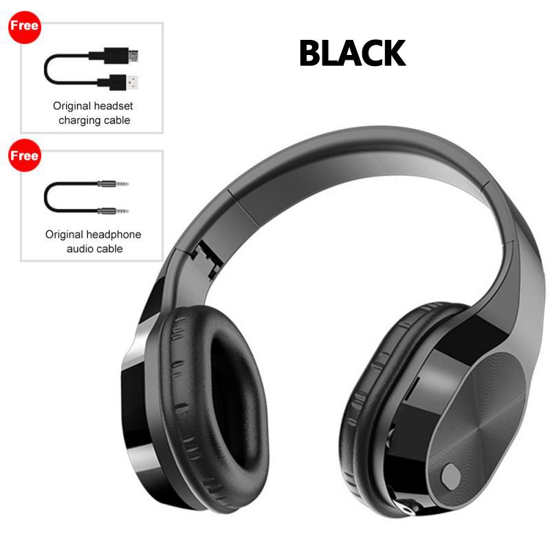 Tai Nghe T5 Không Dây Có Dây Hai Chế Độ Bluetooth 5.0 Tai Nghe Di Động Có Micro Gắn Đầu Stereo HIFI Tai Nghe Chụp Tai