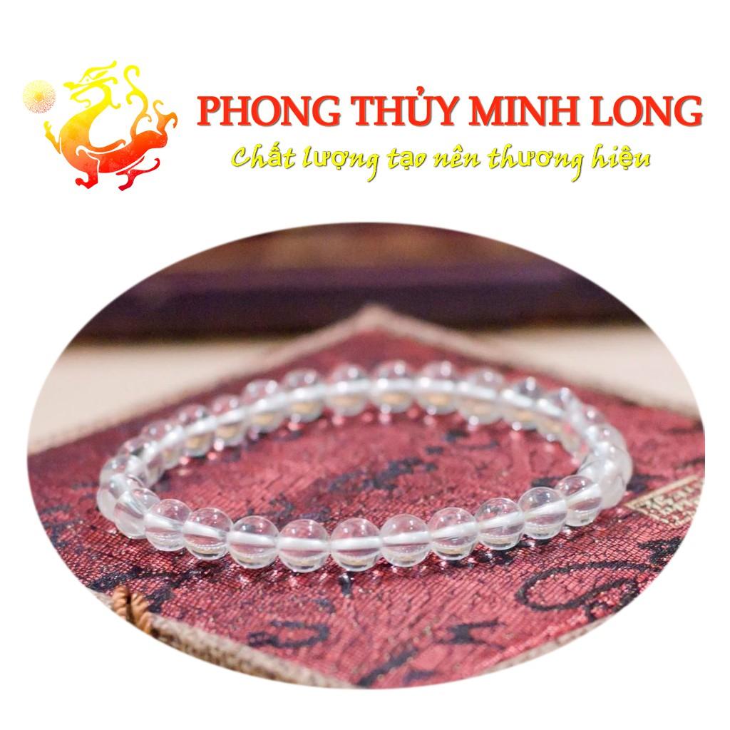 Vòng tay đá. Thach Anh Trắng chất lượng 5A hợp mệnh Kim và Thủy