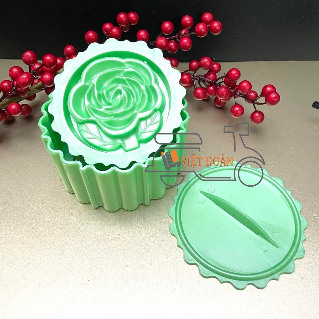 Khuôn TRÒN Nhấn Xôi Hình Hoa Hồng, SEN 3D SIÊU SẮC NÉT - Nhiều SIZE dùng nhấn ấn tạo hình sắc nét.