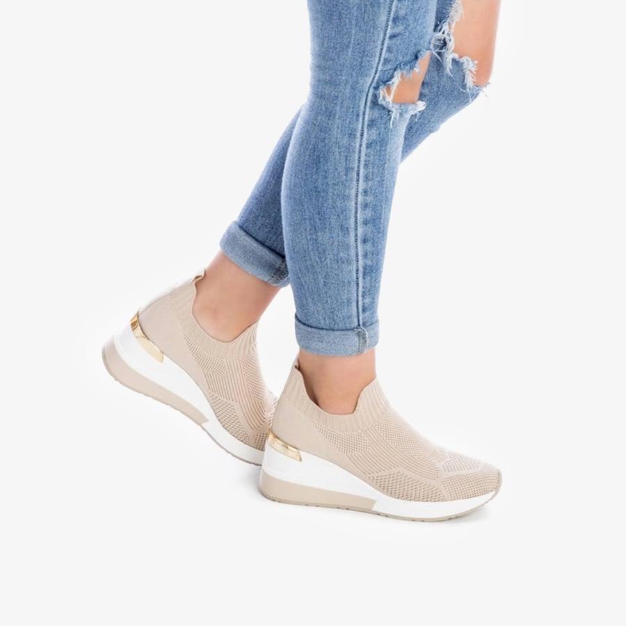 Giày Sneakers Nữ XTI Nude Textile Ladies Shoes