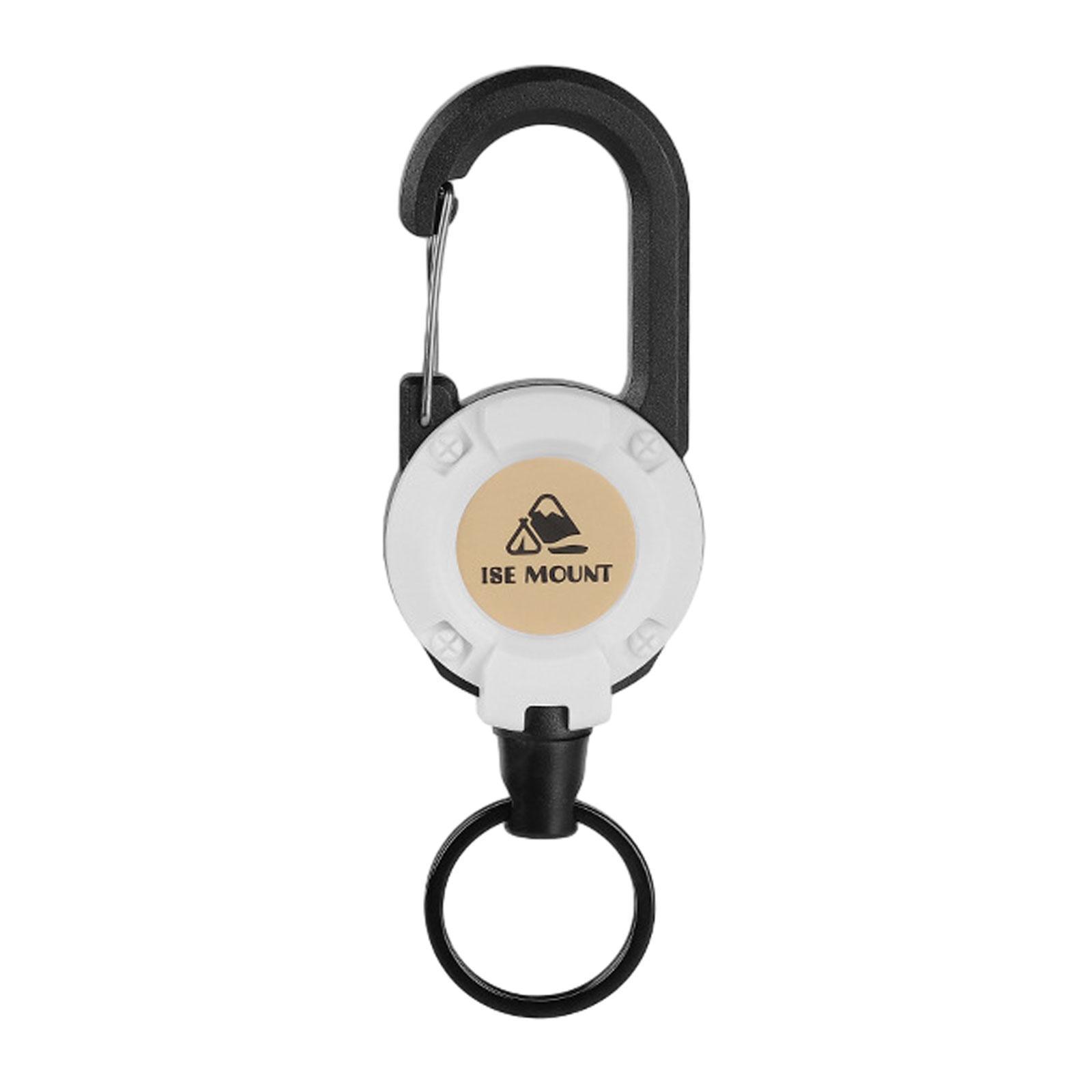 Retractable Keychain Carabiner Heavy Duty ID Badge Holder Lanyard Keyring Retractable  for Men Women Adults Hiking