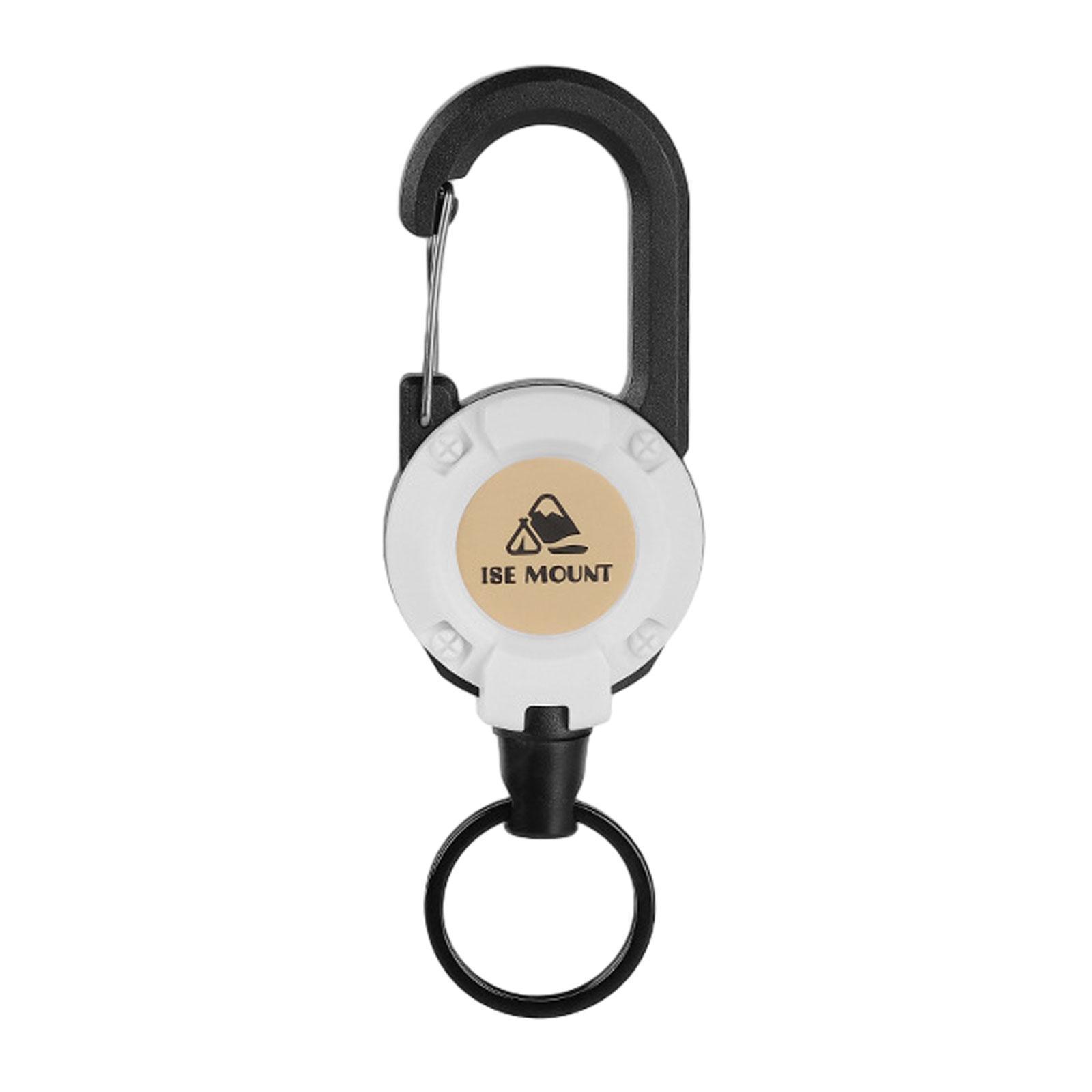Retractable Keychain Carabiner Heavy Duty ID Badge Holder Lanyard Keyring Retractable for Men Women Adults Hiking