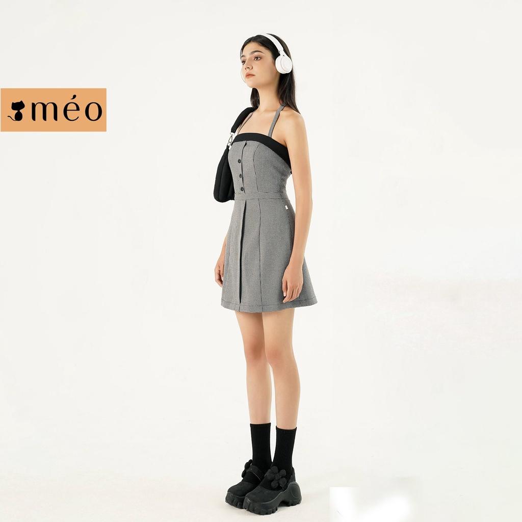 Váy Đầm không tay phối dây buộc cổ dáng ôm Sexy Linata