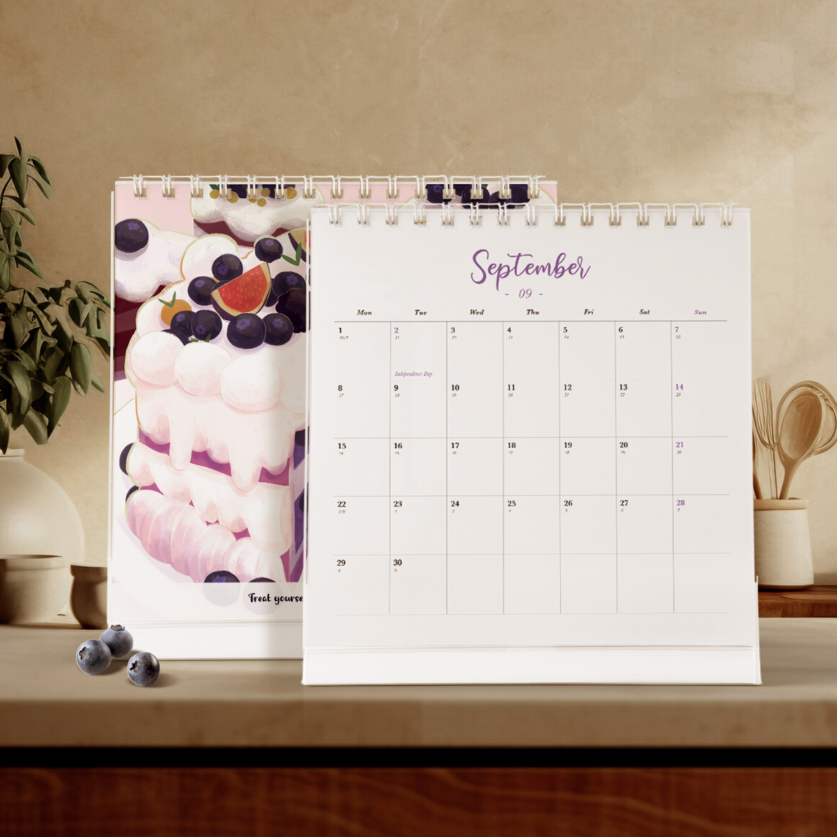 Lịch bàn 2025 SDstationery The Tastes of Life, khám phá thế giới ẩm thực và cảm xúc, minh họa đẹp, thông điệp tiếng Anh