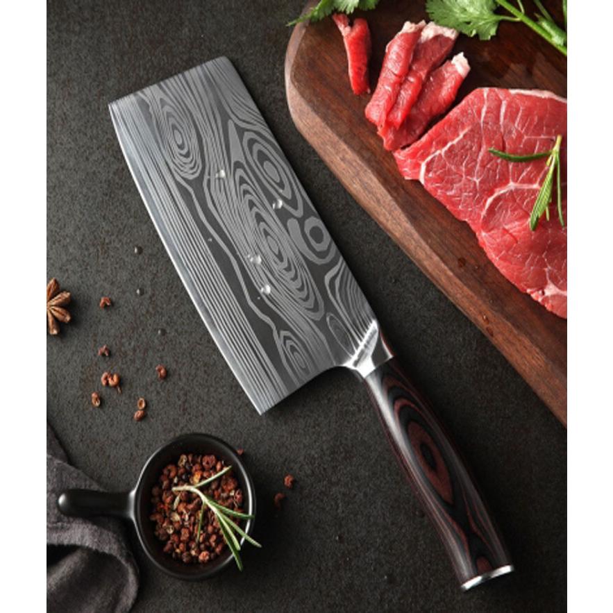 DAO - DAO BẾP NHẬT BẢN USUBA THÉP DAMASCUS MÃ EDT117 nt topcomshop vn