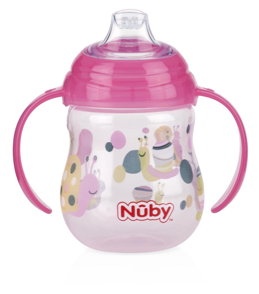 [ 10320-Nuby ] Bình uống nước 270ml, ống hút mỏ vịt làm bằng Silicone