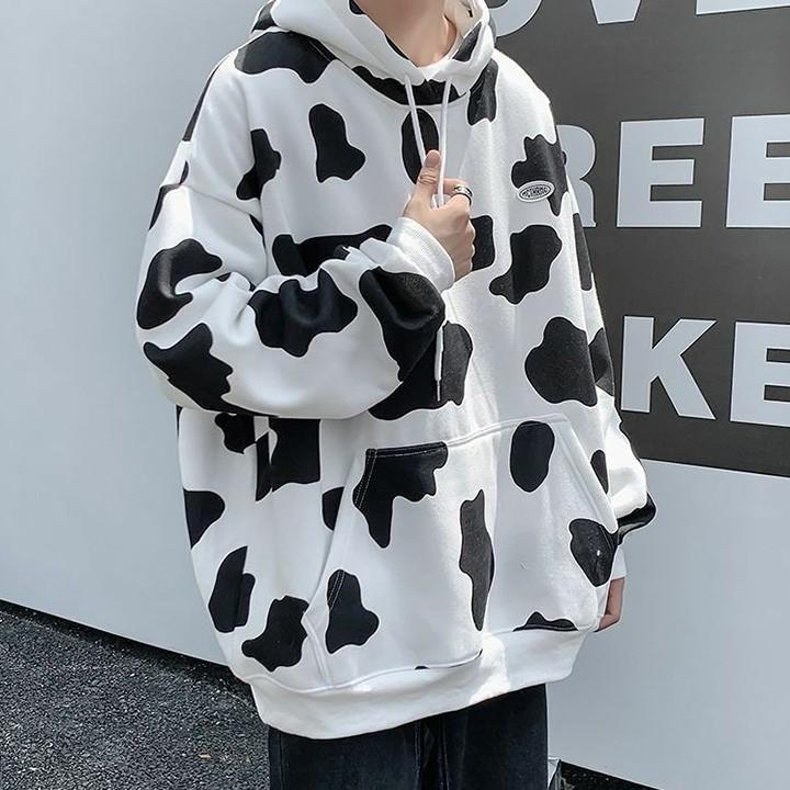 ÁO HOODIE - ÁO KHOÁC NỈ NGOẠI In 3D Bò Sữa Cổ Chui