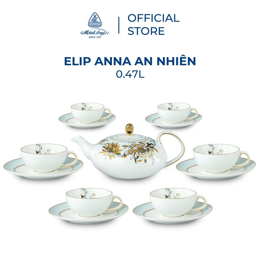 Bộ trà elip 0.47 L  Anna IFP An Nhiên Sứ cao cấp Minh Long