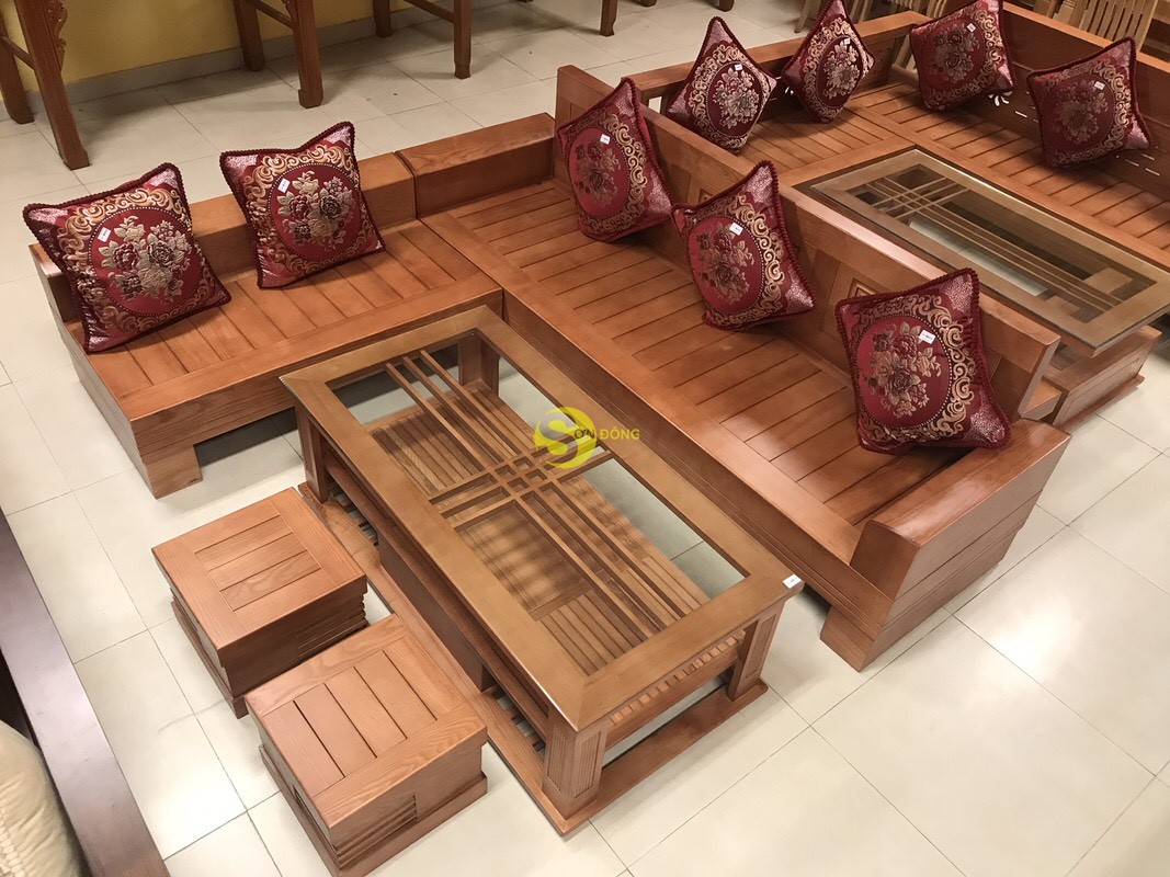 Bộ sofa góc Triện gỗ sồi Nga