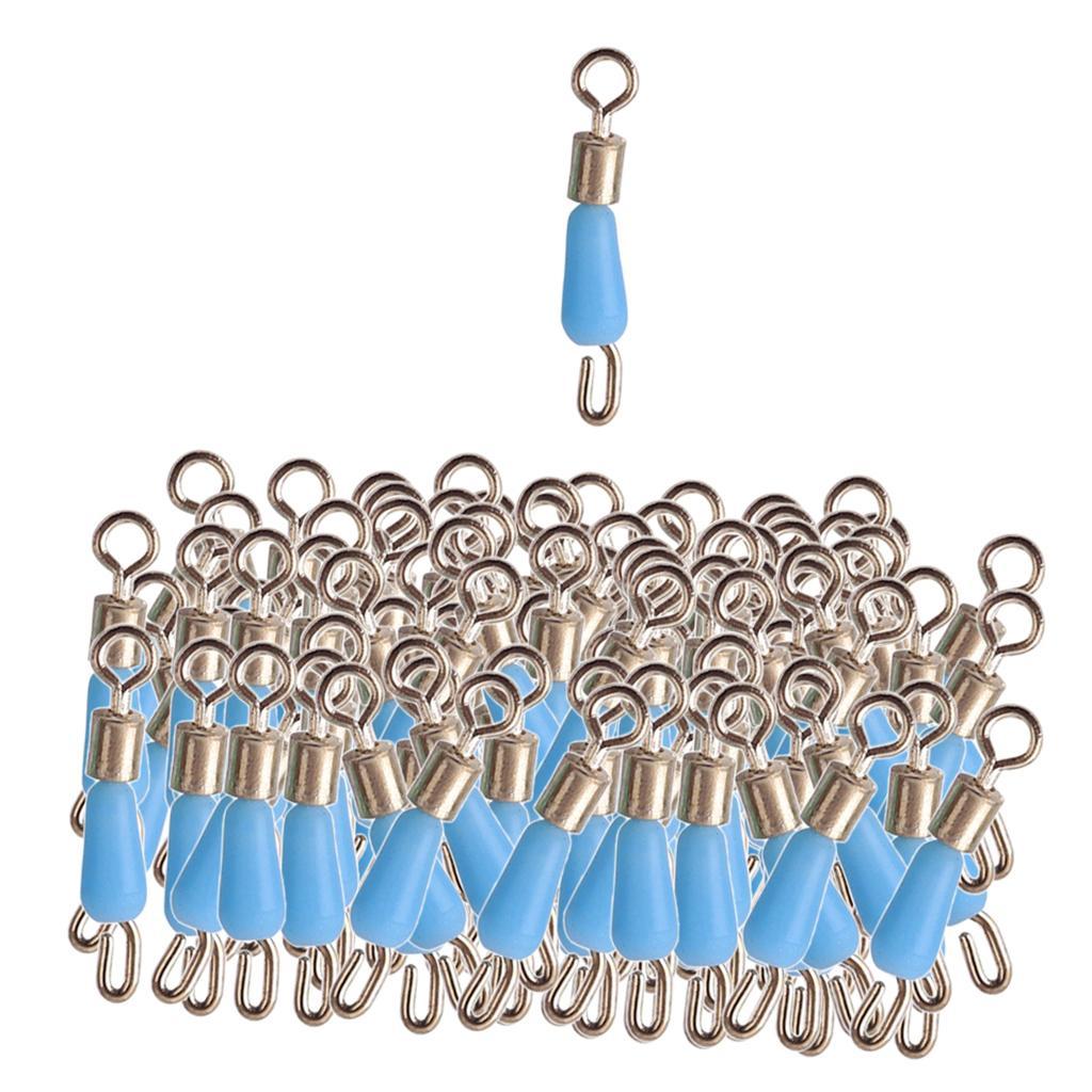 2-6pack Metal Fishing Line Connector Quick Change Rolling Swivels Clip Swivels S