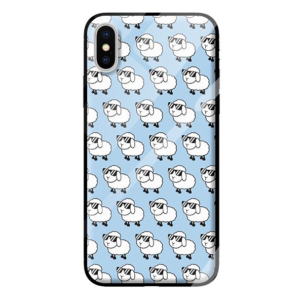 Ốp kính cường lực cho iPhone X mẫu cừu 5 - Hàng chính hãng