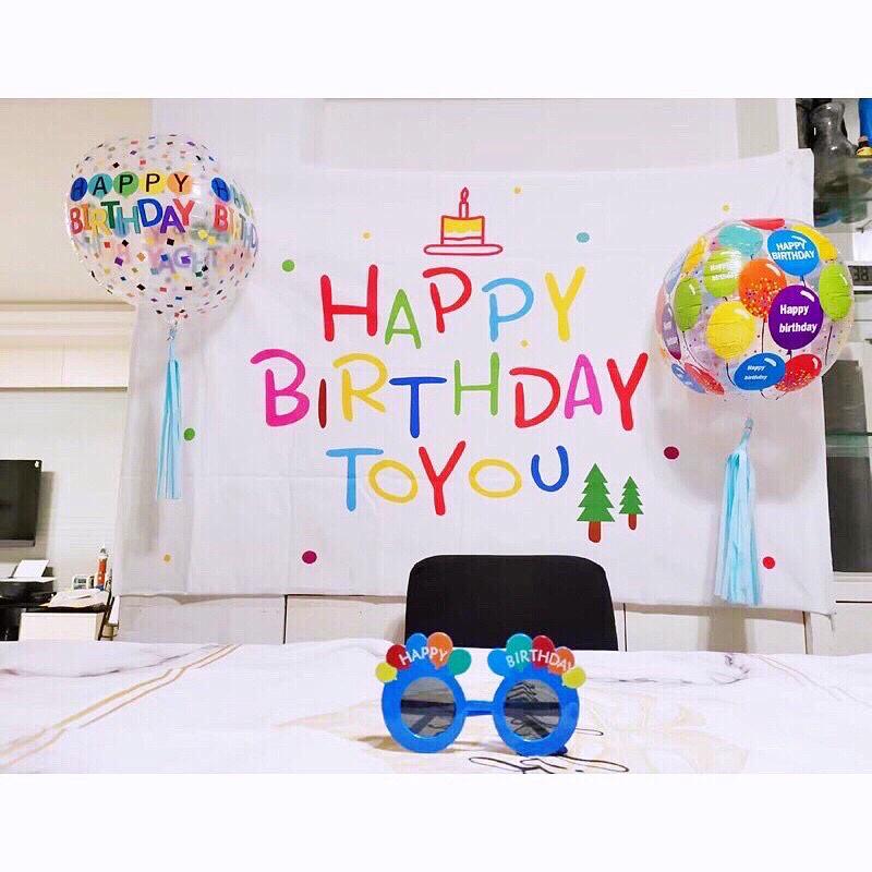 Bong bóng 4D in chữ Happy birthday trang trí sinh nhật, sự kiện cho bé trai, bé gái 22 inch nhiều màu - BOBABO