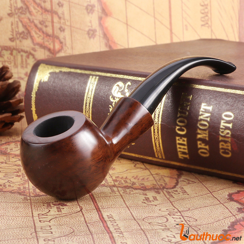Tẩu Thuốc Gỗ Mun Kiểu Dáng Mới Lạ FT-05437