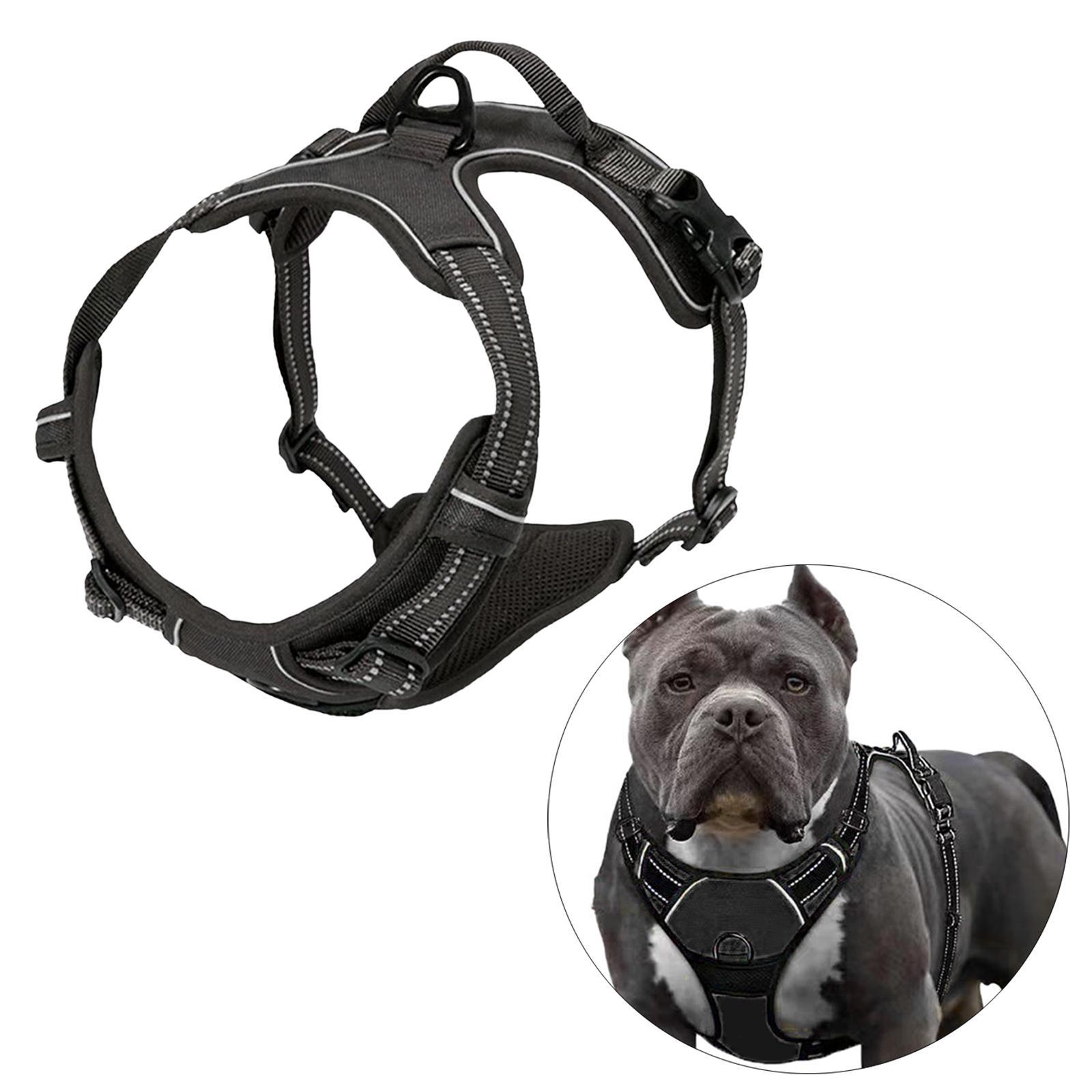 2x Dog Harness Vest Reflective Lightweight for Dogs Running Cat puppy Black