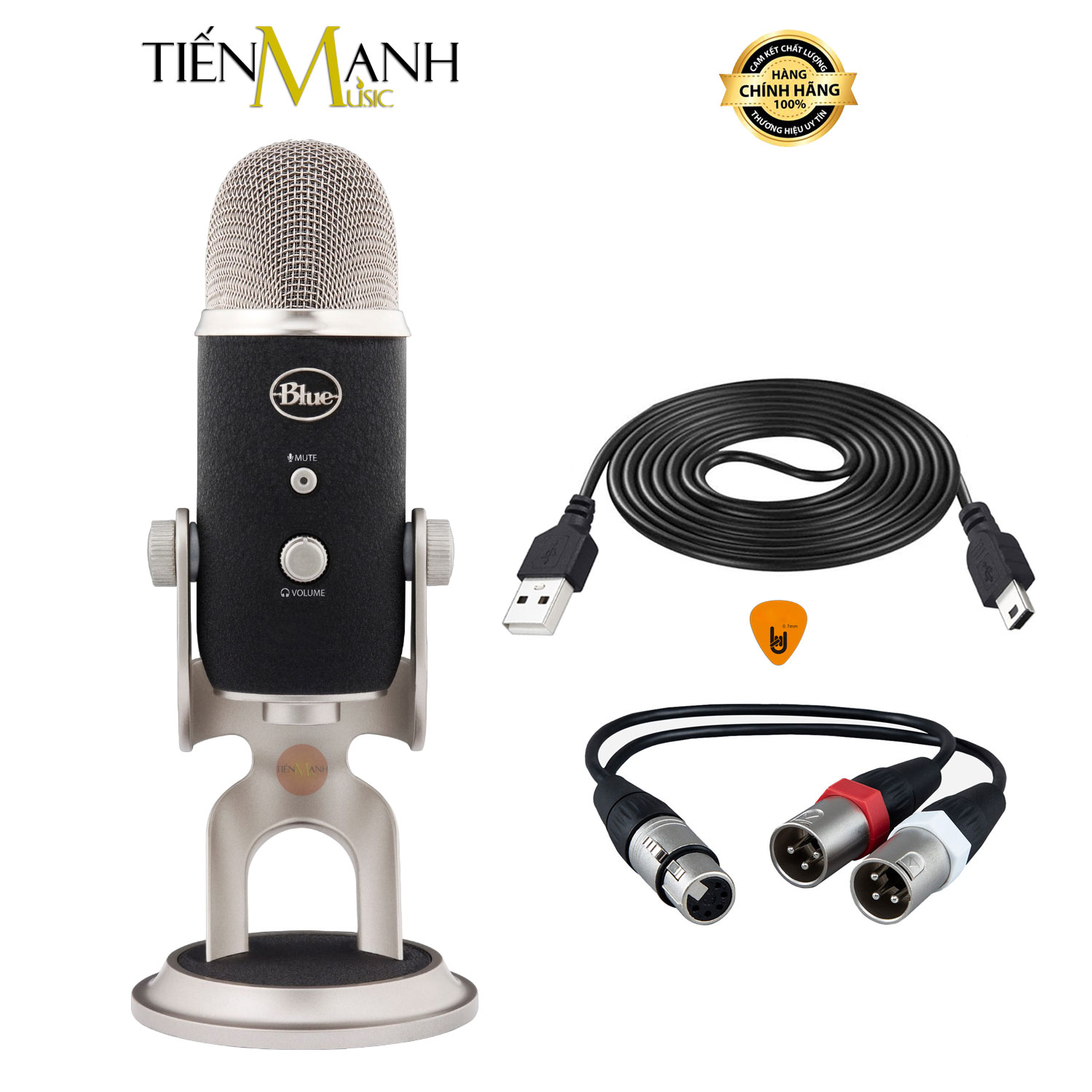 Micro Blue Yeti Pro USB/XLR Condenser - Mic Thu Âm ASMR, Podcast, Livestream Microphone Hàng Chính Hãng - Kèm Móng Gẩy DreamMaker