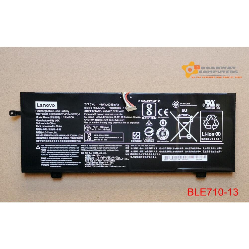 Pin Dùng Cho Laptop Lenovo IdeaPad 710S-13IKB V730-13 V730-13 L15M4PC0 L15L4PC0 Battery Original 46Wh