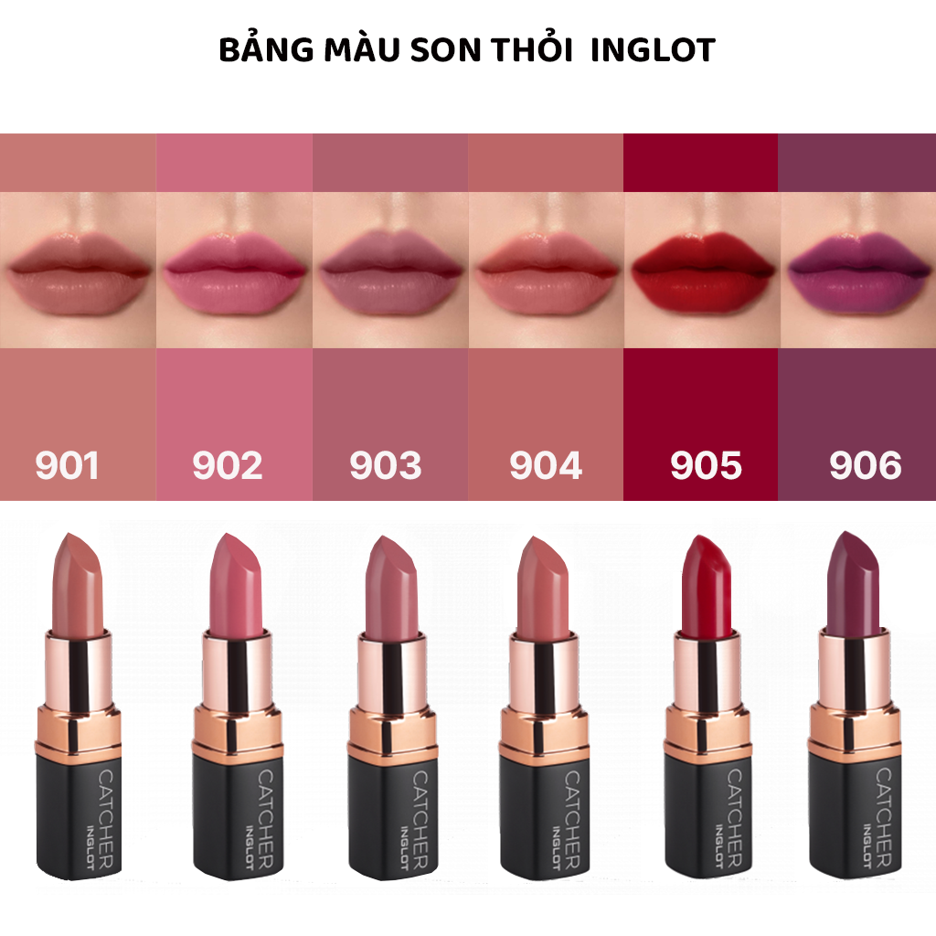 Bộ trang điểm má hồng, bắt sáng, tạo khối 3in1 Face Palette + Son thỏi Kiss Catcher - Inglot