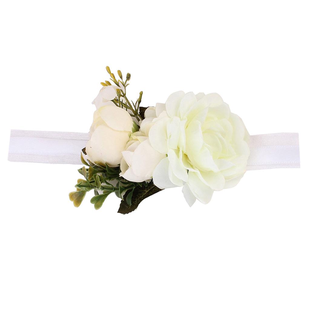 Bridal Wrist Corsage Bridesmaid Hand Flower Wedding Prom Party Decor