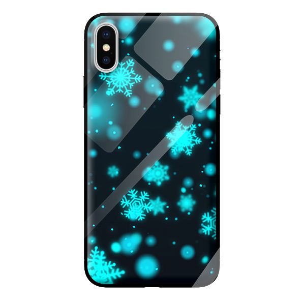 Ốp kính cường lực cho iPhone X mẫu NỀN TUYẾT 1 - Hàng chính hãng