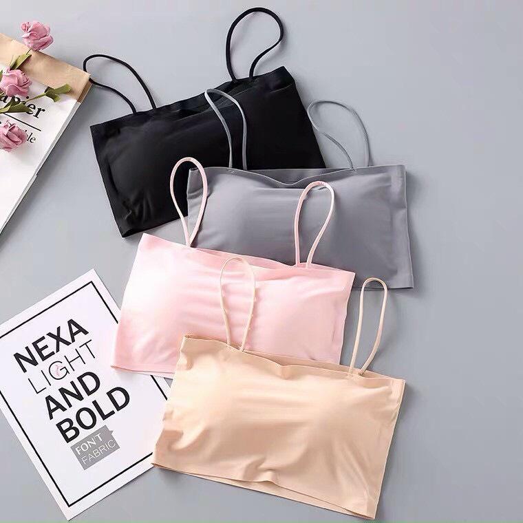 Áo bra nữ hai dây nâng ngực đúc su trơn Cun022, thun lạnh thoáng mát mềm mịn 2 dây mảnh thời trang