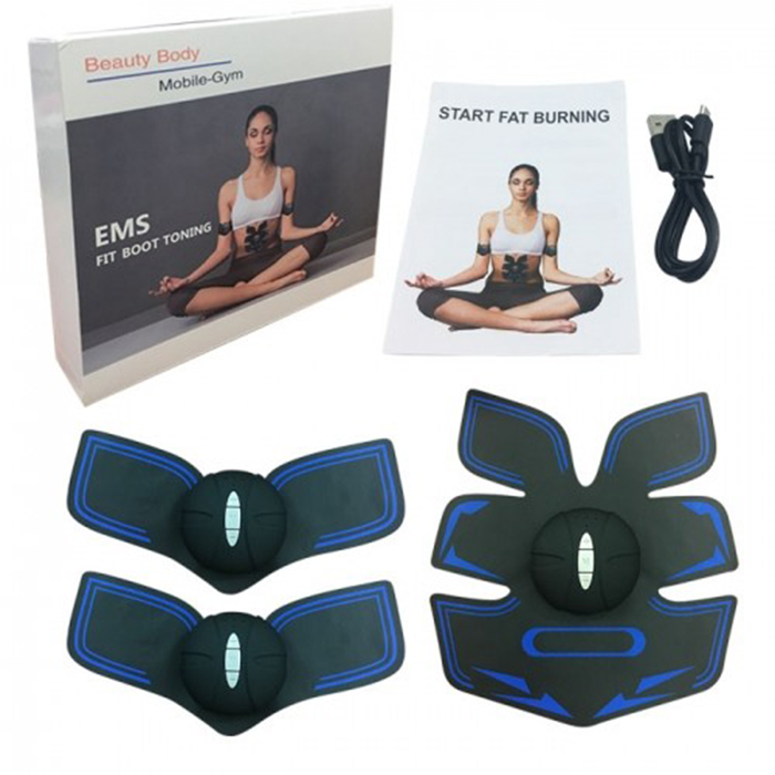 Máy massage tập cơ bụng 6 múi pin sạc Mobile GYM EMS - Xanh