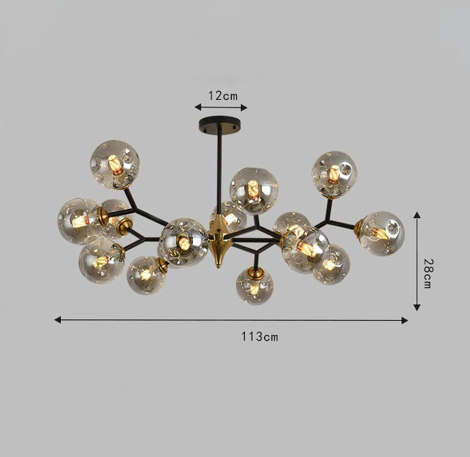 Đèn chùm CAROS 15 tay hiện đại trang trí nhà cửa sang trọng, cao cấp