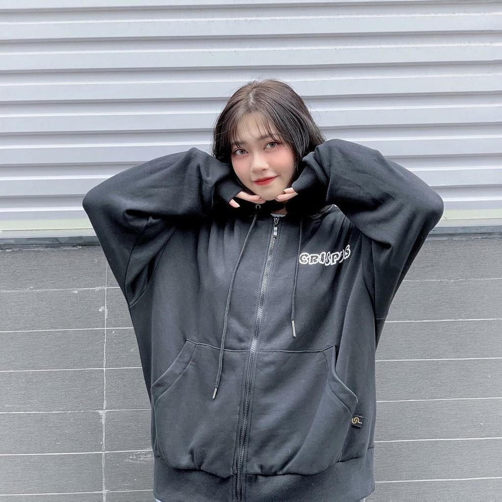 Áo Khoác Nỉ Bông CRISPUS Dây Kéo Form Rộng Unisex