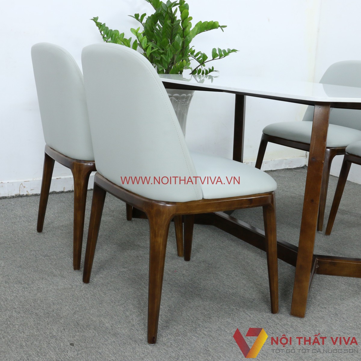 Bộ Bàn Ăn Concorde Ghế Grace Gỗ Cao Su Mặt Đá Hoa Cương Cao Cấp Giá Rẻ