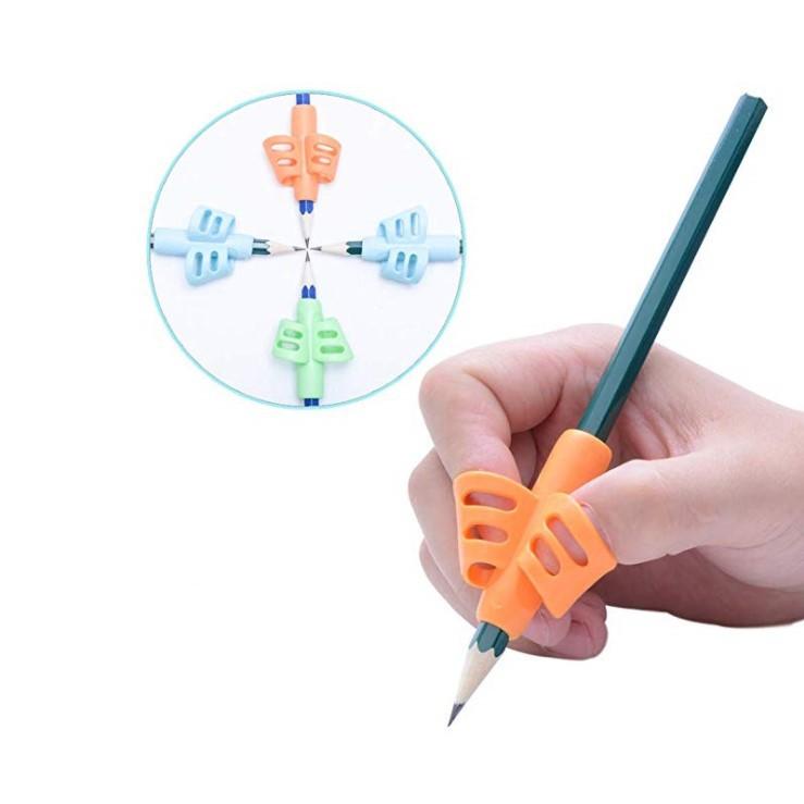 Bộ 3 Vỏ bọc silicon hỗ trợ bé đệm tay định vị cầm bút đúng cách