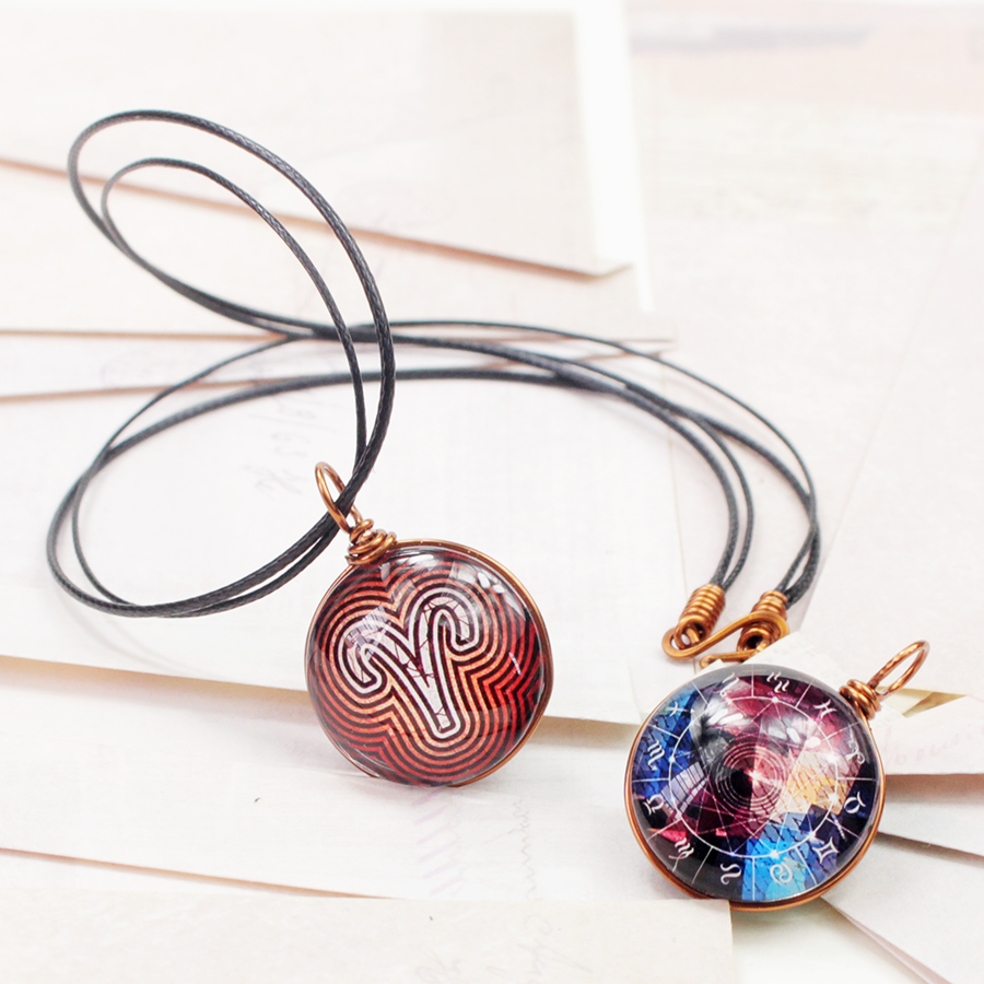 Dây chuyền 12 cung hoàng đạo Zodiac màu sắc tươi sáng 06647-M1