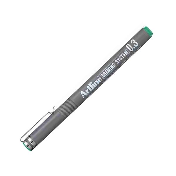 Bút Vẽ Kỹ Thuật 3 mm - Artline EK-233 GR - Mực Xanh Lá