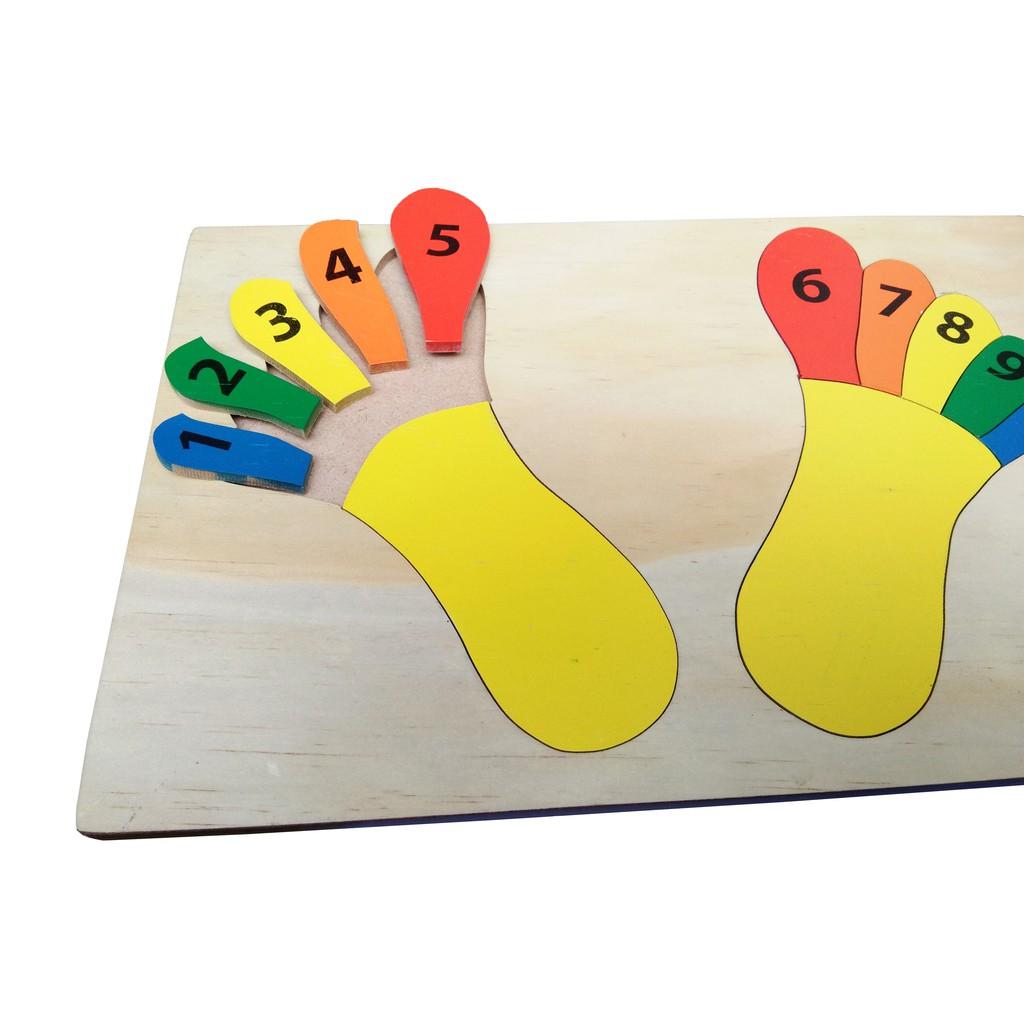 Đồ chơi Tranh ghép bàn chân học số (20x30cm) - VT3P-0031