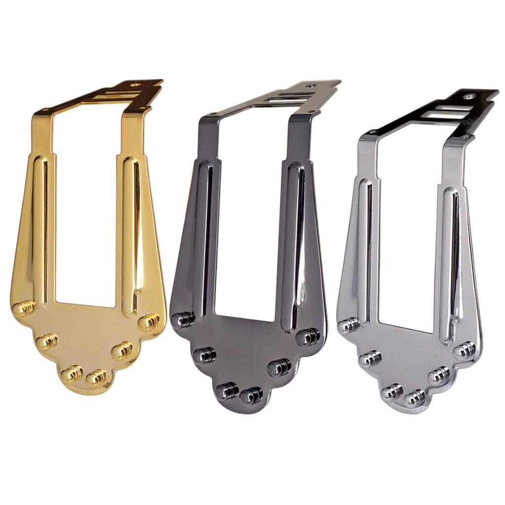 Electric Guitar Tailpiece Bridge for Jazz Archtop Guitar Instruments - Black