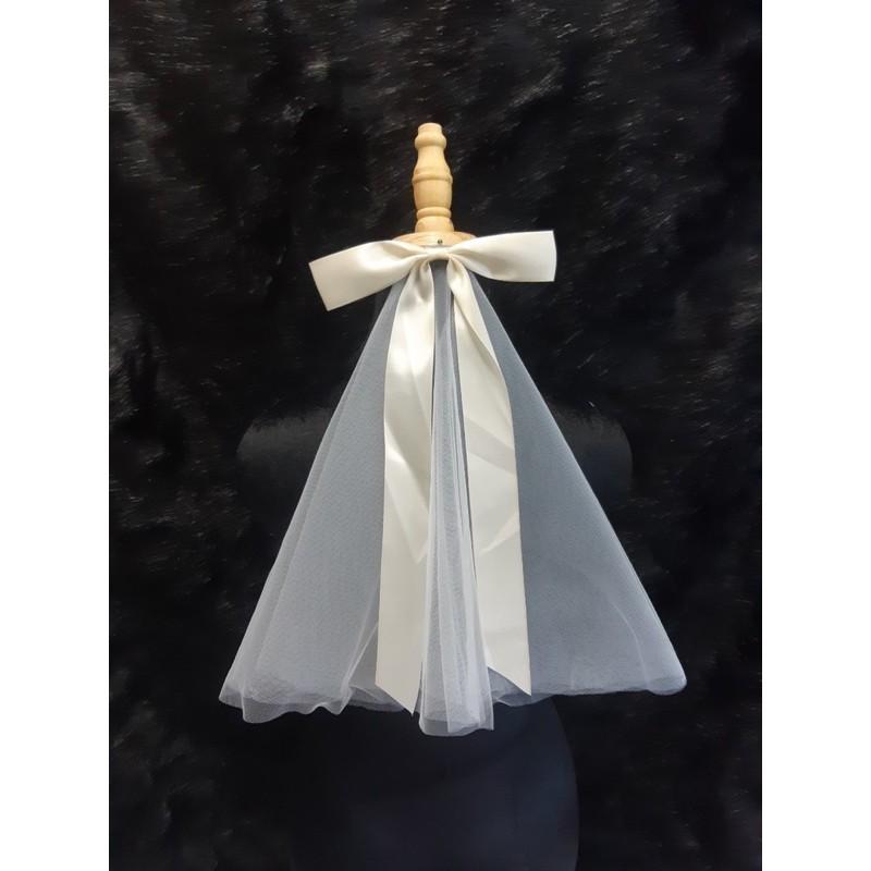 Voan cài tóc đính nơ dài cho bé chiều dài 40 cm giangpkc