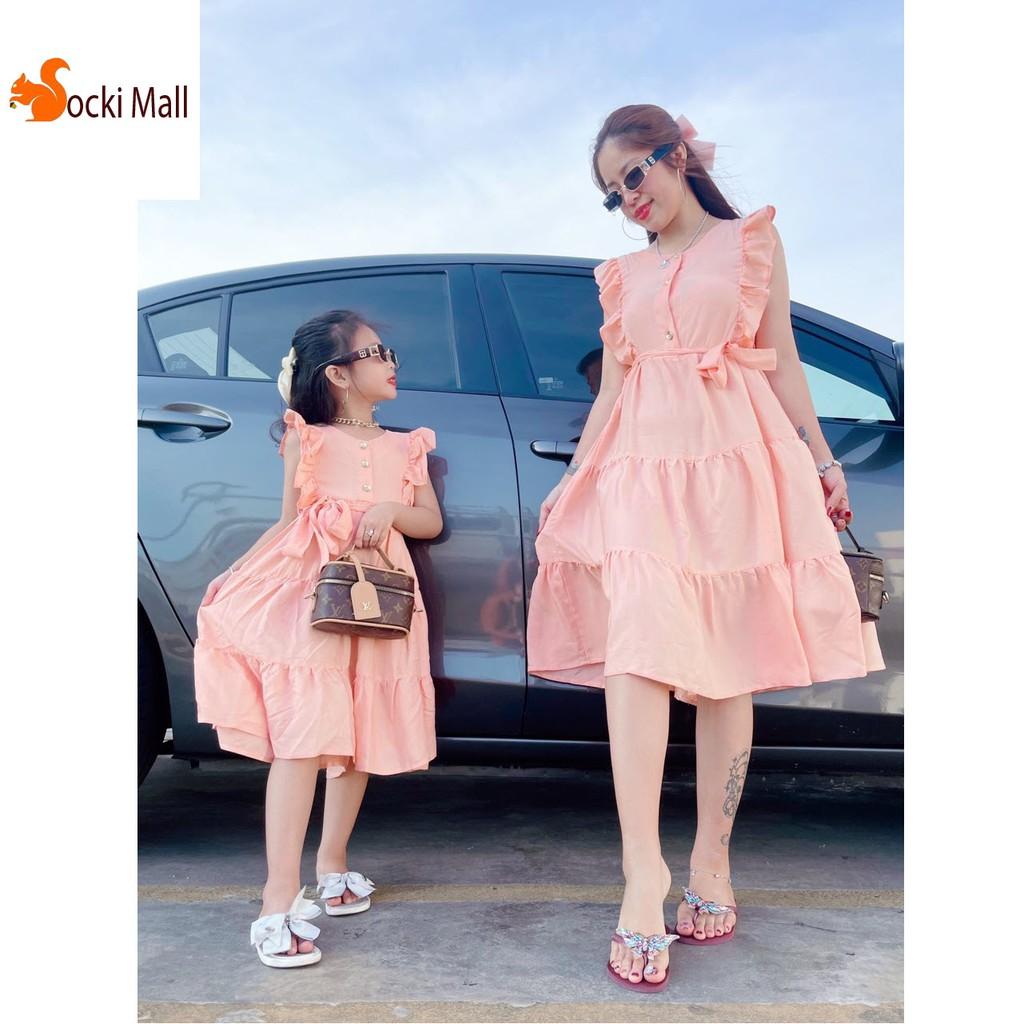 Đầm bé gái, kiểu dáng đầm maxi may xếp ly cho bé gái - Quần áo trẻ em - SockiMall